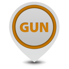 Gun pointer icon on white background
