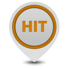 Hit pointer icon on white background