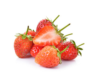 Strawberry on white background
