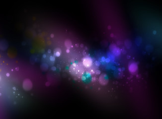 Multicolor abstract background with bokeh lights