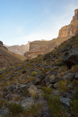 Mountains with rocky foreground, Grand Canyon, Sultanate of Oman