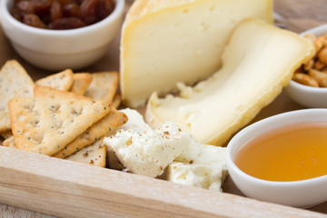 cheese with honey and toasts