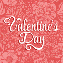 Valentine's Day lettering Greeting Card
