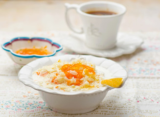 rice porridge with pumpkin