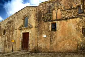 Fototapeta na wymiar Chiesa del Carmine o dell'Annunziata Erice (TP)