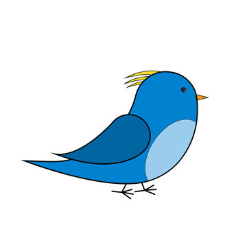 recommend clip art: blue and yellow bird vector