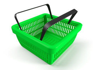 Green shopping basket