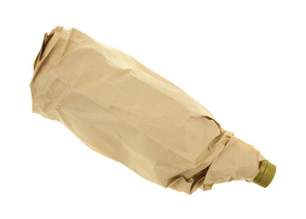 Fototapeta premium Bottle of scotch in a paper bag