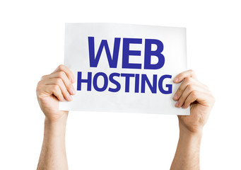 Web Hosting card isolated on white background
