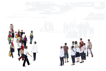 Bird's Eye View Of People Group