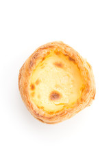 egg tart isolated on white background