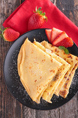 crepe and strawberry
