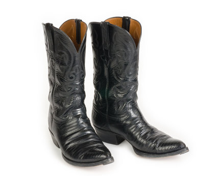 Men's Black Cowboy Boots.