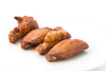Chicken wings with barbeque sauce