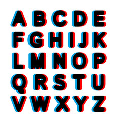 Bold stereo alphabet