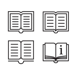 Outline book icons