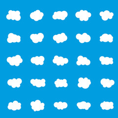 Vector illustration of clouds collection