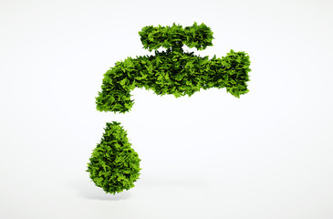 Eco organic water symbol