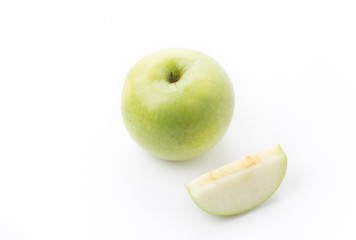 Green apple, isolated on white background