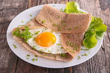 buckwheat crepe and egg