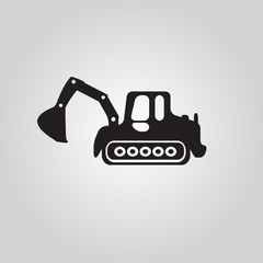 Construction machines truck icon