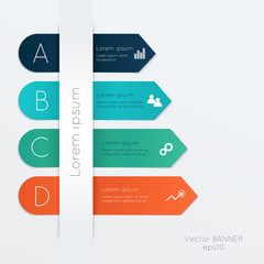 Vector colorful text box, trendy colors.