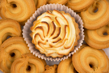 Shortbread biscuits as a background