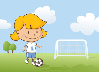 Playing Soccer Girl