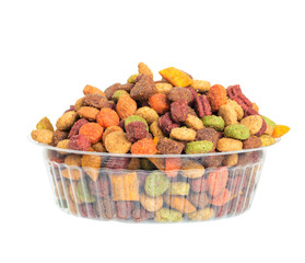 Dry food for animals. isolated