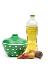 vegetables on the white background