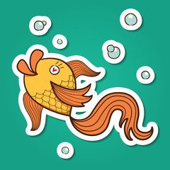 Golden fish character.