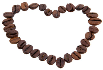 Obraz premium Serce z kawy