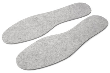 Felted insoles for shoes