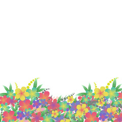 Vector Flower bouquet greeting card background