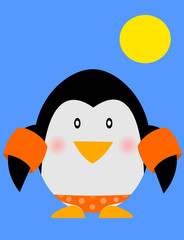 Pinguino con braccioli