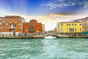 Zelfklevend Fotobehang Colored buildings in Venice. © dade72