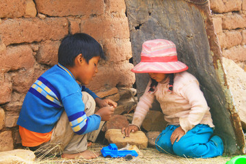 Aymara children playing