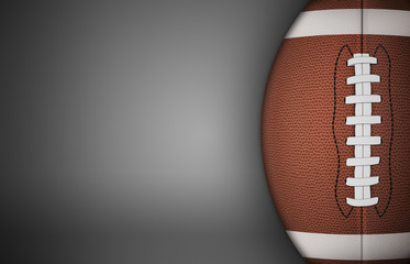 American Football Ball on Gray