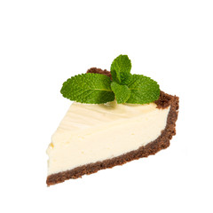 Cheesecake isolated on white background