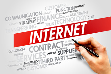 INTERNET word cloud, business concept