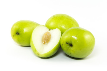 Monkey apple on white background