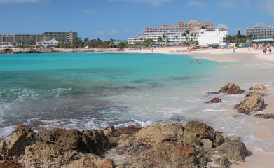 Maho beach. Philipsburg, Saint-Martin