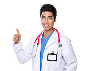 Doctor with thumb up