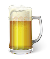 Mug with beer. Vector
