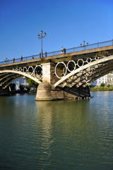 Triana bridge and river Guadalquivir, Seville, Spain