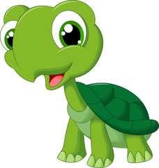 Obraz premium Cute cartoon turtle
