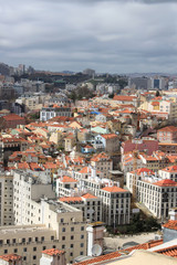 Naklejka na ściany i meble Cityscape of Lisbon, Portugal buildings