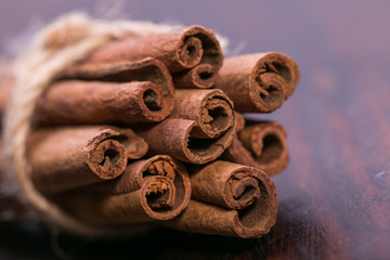 Bunch of cinnamon sticks