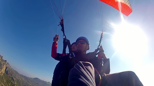 adventure of tandem paragliding