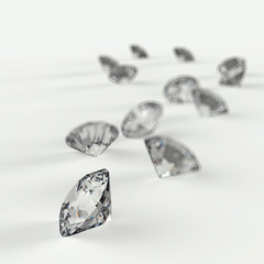 Diamonds 3d in composition